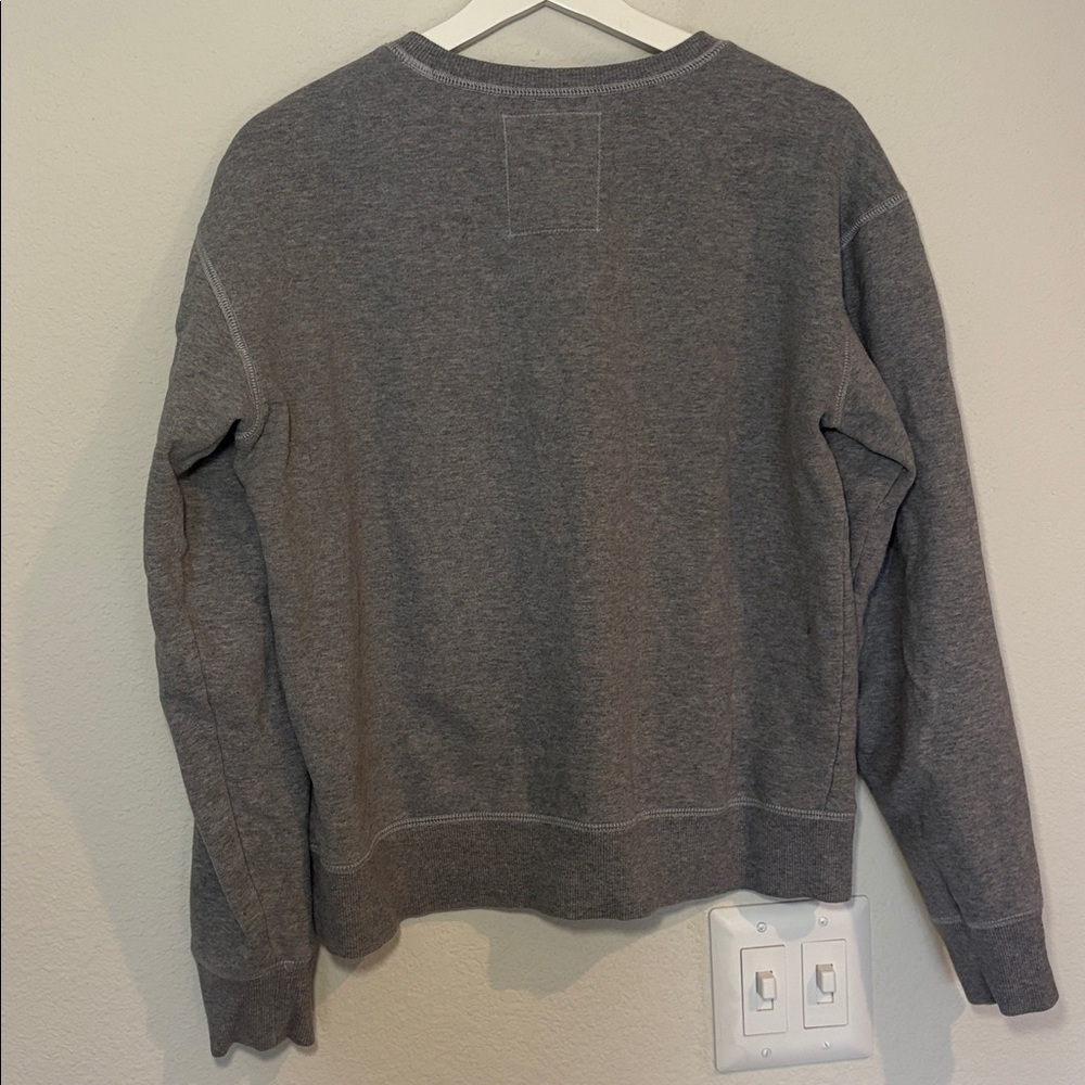 Life is Good Vintage Wordmark Stacked Fleece Crew Sweatshirt Embroidered medium - Picture 5 of 5